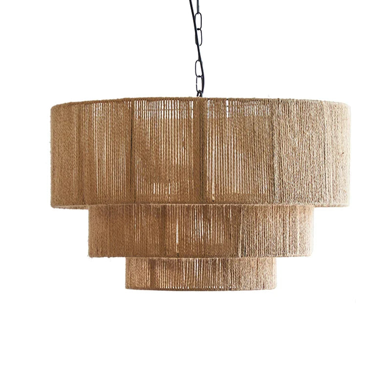 Afralia™ Wabi Sabi Rattan Pendant Light Chandelier for Home Decor & Living Room