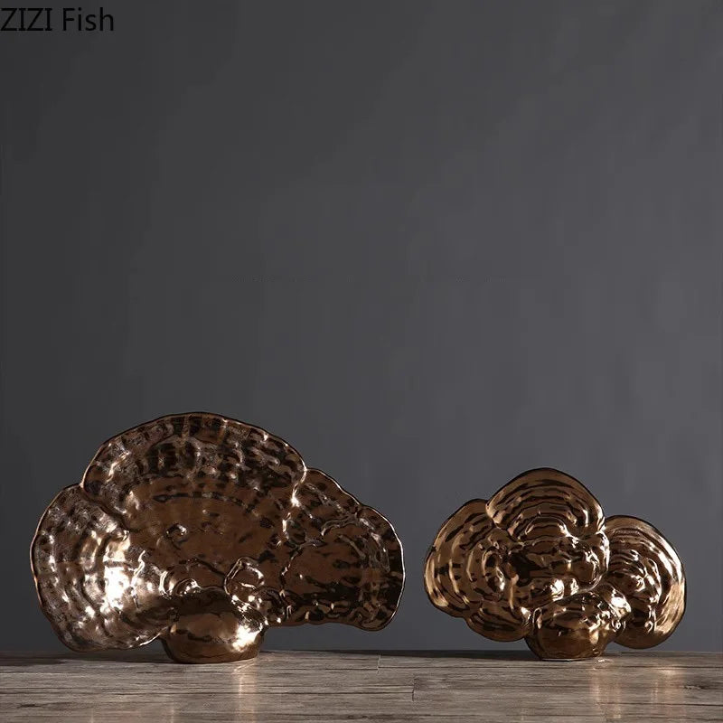 Afralia™ Ganoderma Lucidum Sculpture Desk Ornament, Modern Room Decor & Crafts