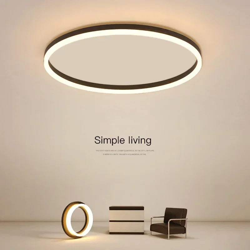 Afralia™ Modern Round Bedroom LED Ceiling Light for Living Room Study, Home Decor Lighting