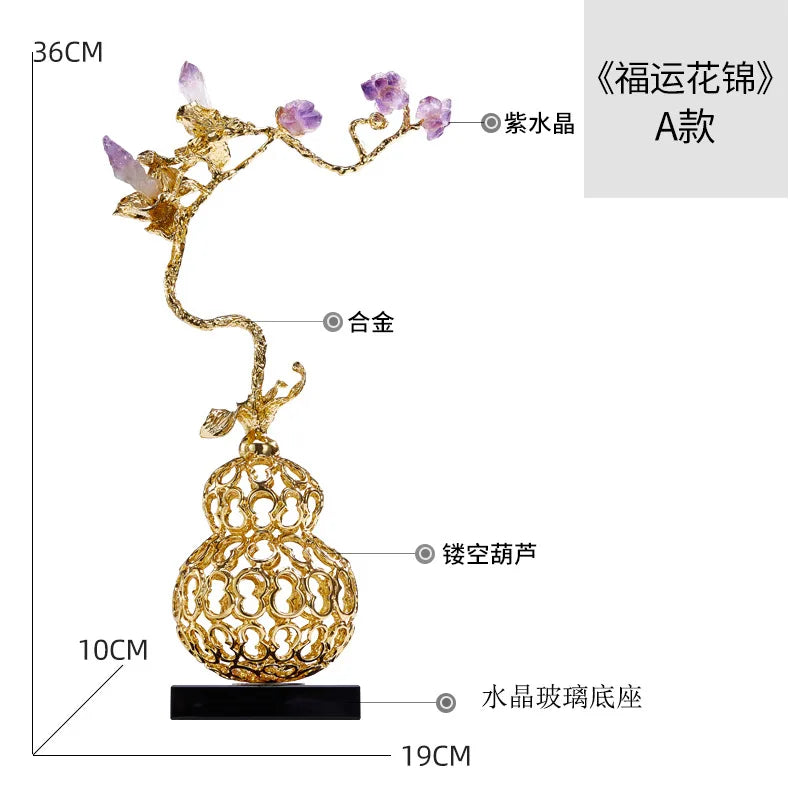 Afralia™ Modern Light Luxury Gourd Home Decoration TV Wine Cabinet Décor