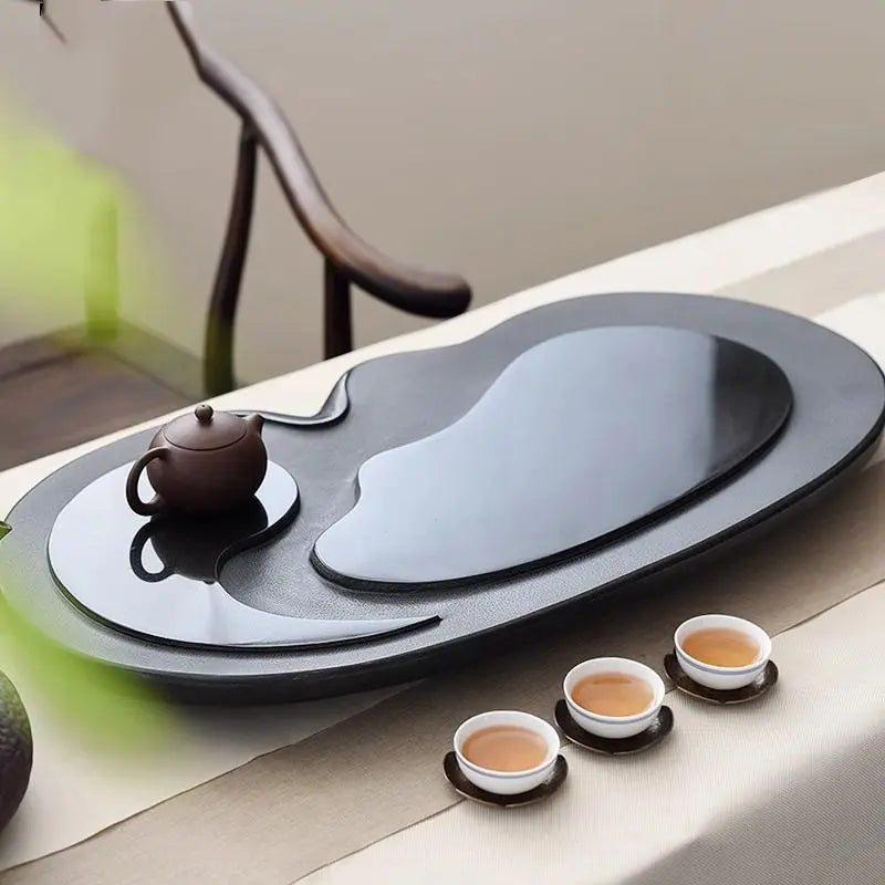 Afralia™ Ujin Stone Tea Tray: Modern Luxury for Kung Fu Tea Ceremony.
