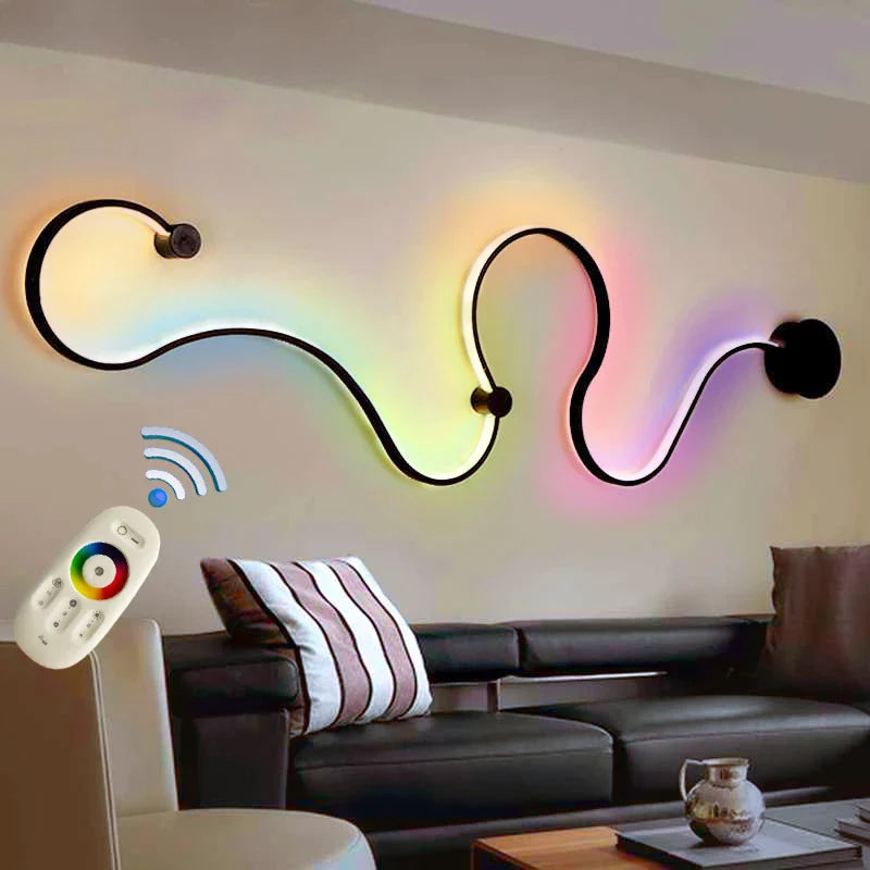 Afralia™ LED Wall Lights: Modern Dimmable RGB Wall Lamps for Home Decor