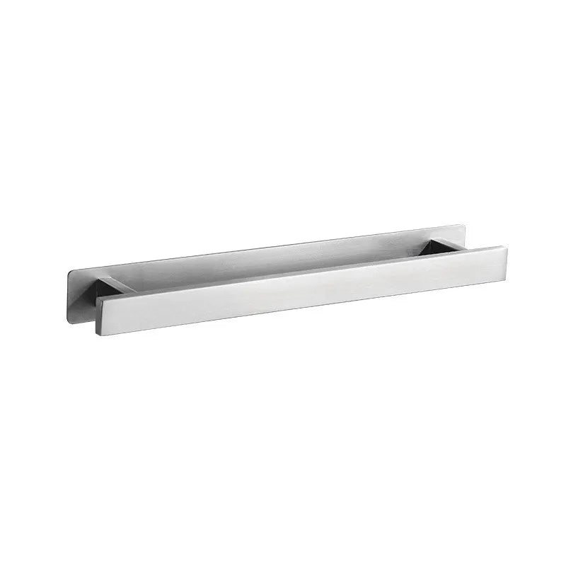 Afralia™ Black Steel Towel Hanger - Square Bathroom Towel Rack