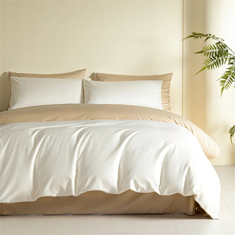 Afralia™ Egyptian Cotton Bedding Set: Sheet, Pillowcase, Blanket Cover in Queen King Size