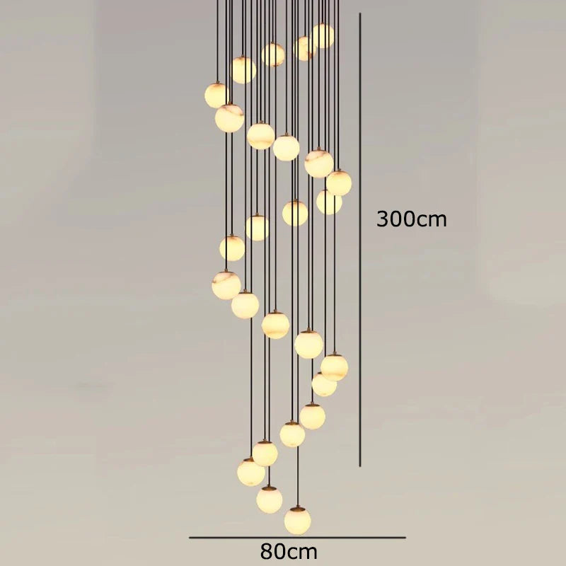 Afralia™ LED Pendant Light Chandeliers for Living Room Staircase Indoor Lighting
