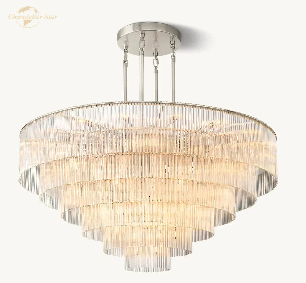 Afralia™ LED Amadeo Round Crystal Chandelier for Living and Dining Room Decor