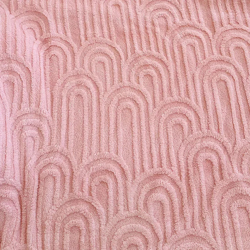 Afralia™ Double Layered Flannel Arch Jacquard Plush Blanket - Warm & Cozy Coral Fleece Quilt