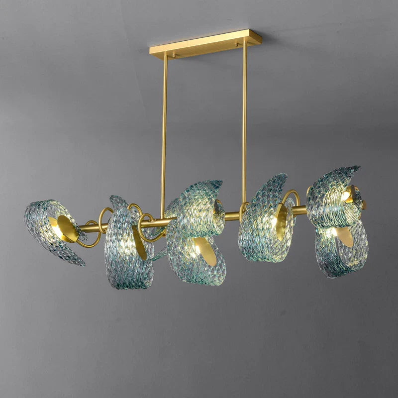 Afralia™ Blue Queen Crystal Glass Ceiling Chandelier for Bedroom
