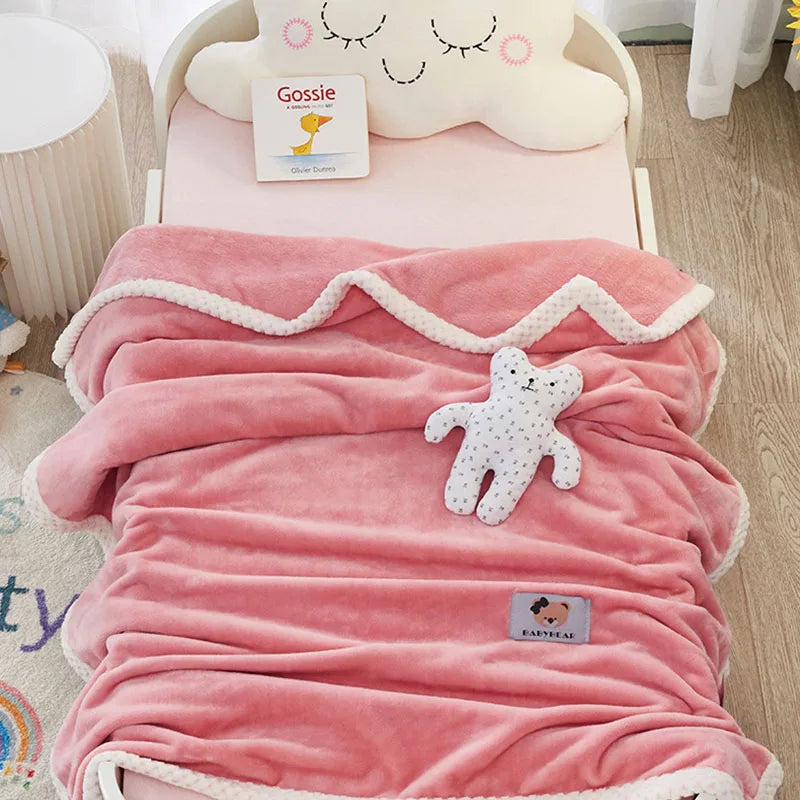 Afralia™ Kids Flannel Nap Blanket - Lightweight & Cozy Single Bed Cover