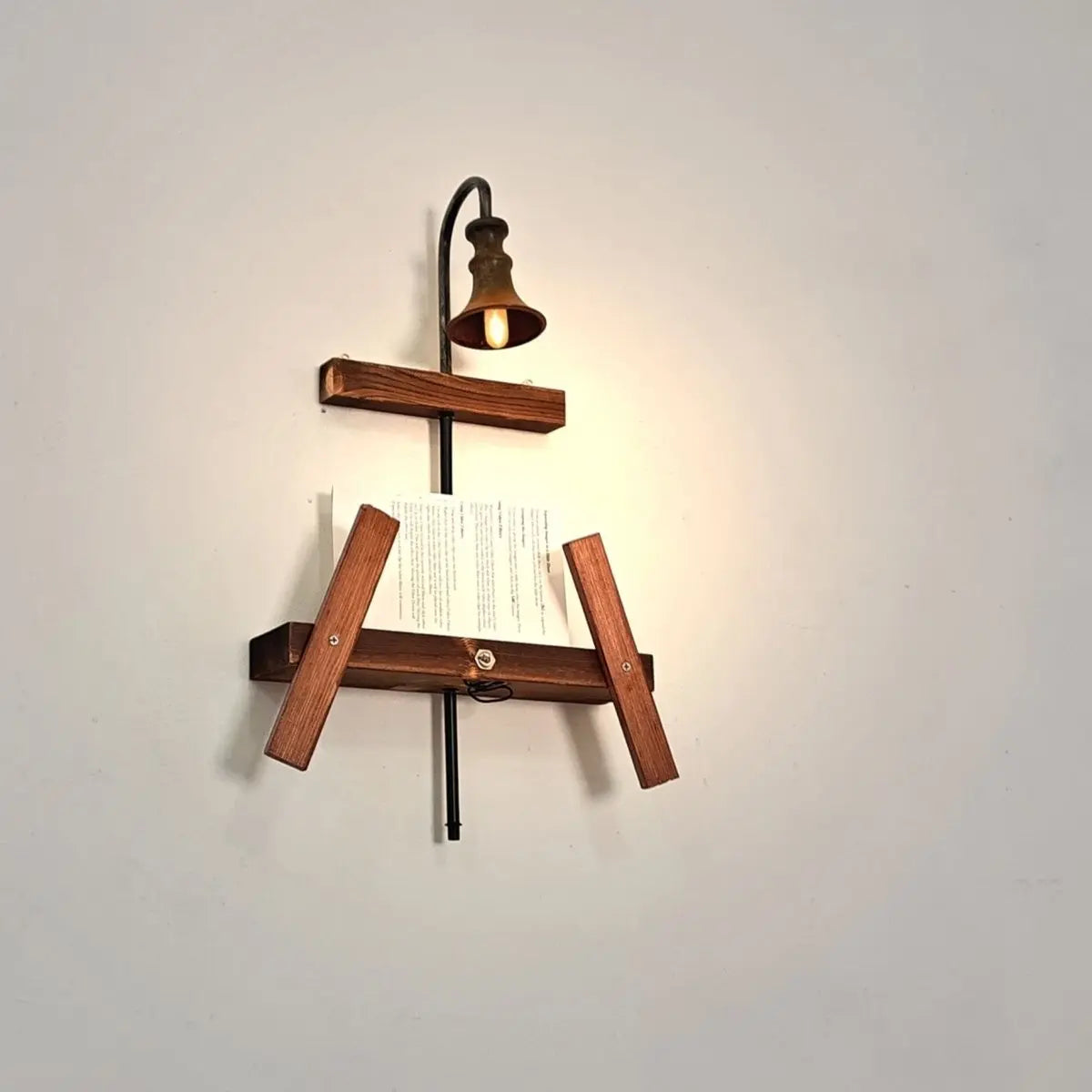 Afralia™ Vintage Wood Wall Lights & Calendar Hangers for Home Decor