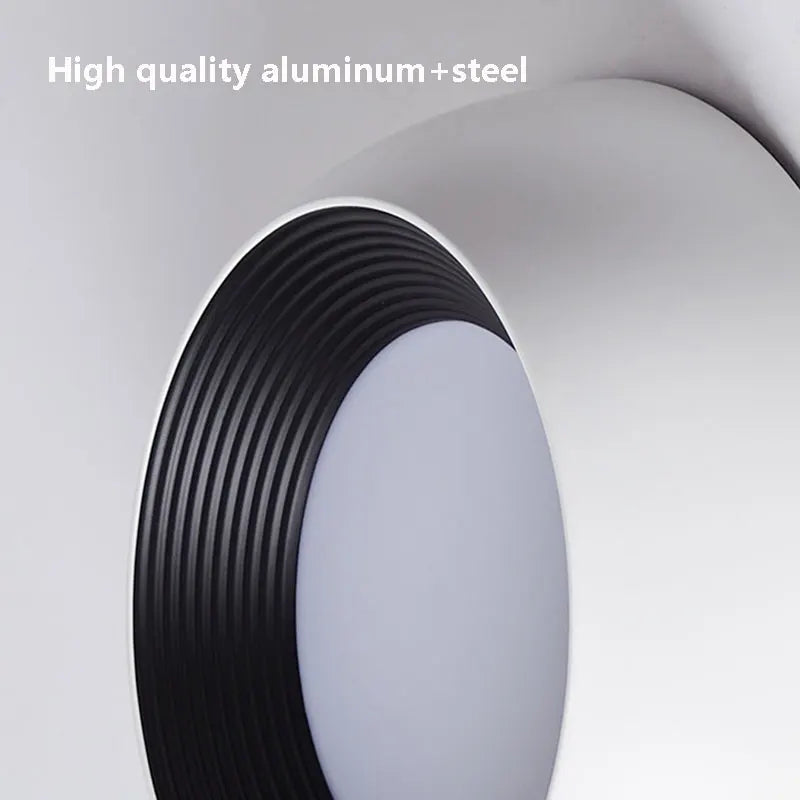 Afralia™ Minimalist Vortex Pattern Ceiling Light Modern Nordic LED Chandelier White Black Circular