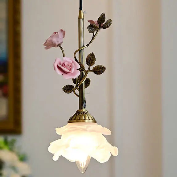 Afralia™ French Rose Copper Chandeliers: Elegant Vintage Pendant Lights for Home Decor