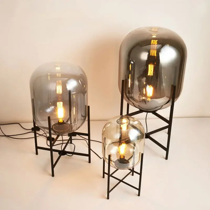 Afralia™ Glass Ball LED Floor Lamp - Postmodern Scandinavian Design