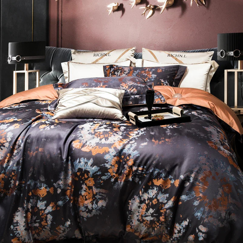 Afralia™ 1500TC Jacquard Egyptian Cotton Bedding Set for Queen King Linens