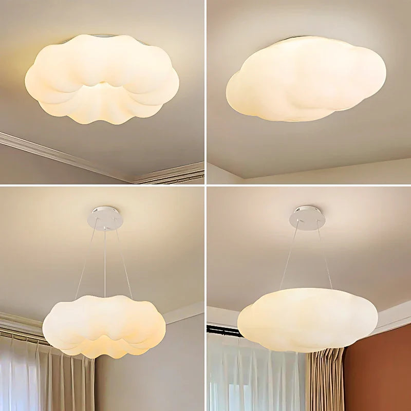 Afralia™ White LED Ceiling Lights Modern Home Living Room Decor Hanging Lamps