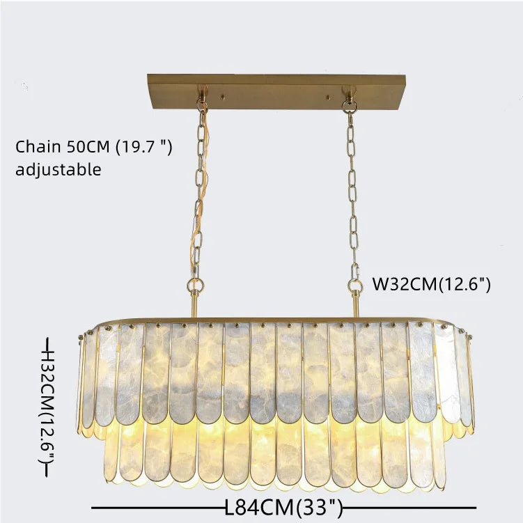 Afralia™ Shell Ceiling Chandelier Pendant Light - Dimmable LED Design