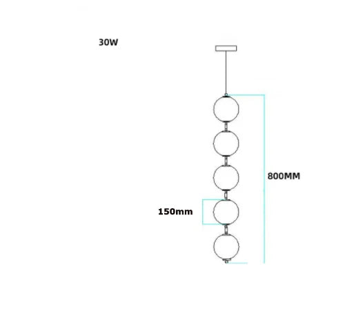 Afralia™ Brass Artistic Necklace Chandelier Lighting for Living Room