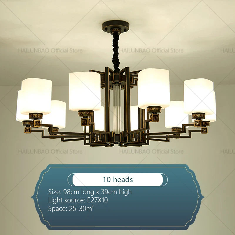 Afralia™ Chinese Style Chandelier: Modern, Simple & Elegant Lighting for Living Room, Dining Room & Bedroom
