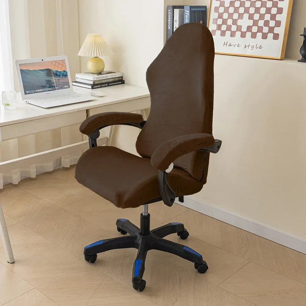 Afralia™ Tickened Velvet Chair Cover | Stretchy Gaming Seat Case for Office & Esports