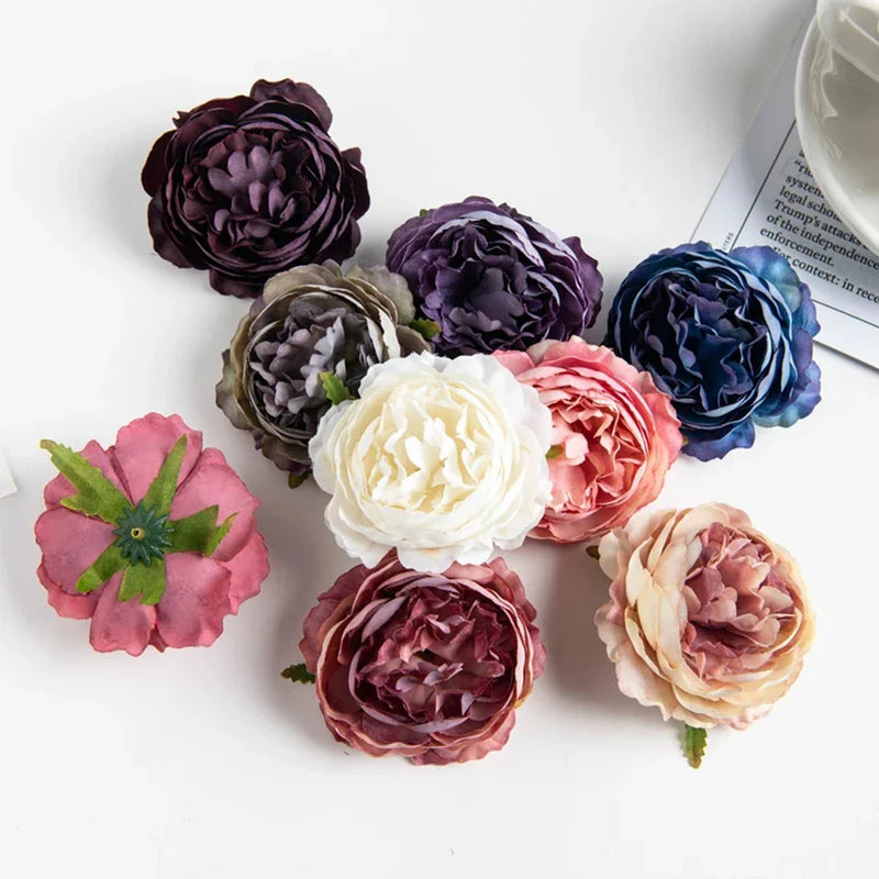 Afralia™ Silk Peony Flowers Wedding Bouquet Home Decor DIY Party Fake Bouquet