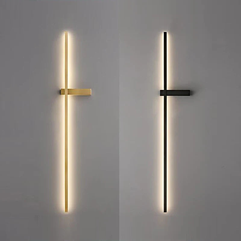 Afralia™ LED Wall Lamp, Modern Minimalist Design, Aluminum, Indoor Lighting, Gold/Black, AC85-260V