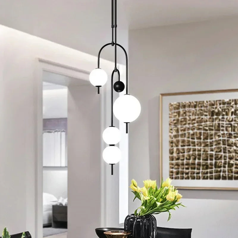 Afralia™ Minimalist Mobile Chandelier for Living Room, Bedroom, Restaurant, Shop Decor