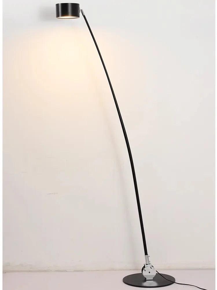 Afralia™ Long Pole LED Floor Lamp for Home Decor, Living Room, Bedroom - Black Standing Light