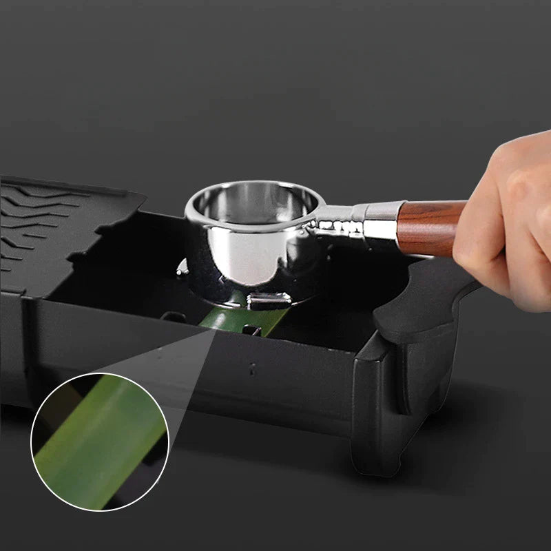 Afralia™ Espresso Knockbox Grounds Bin & Barista Tamping Station Tray