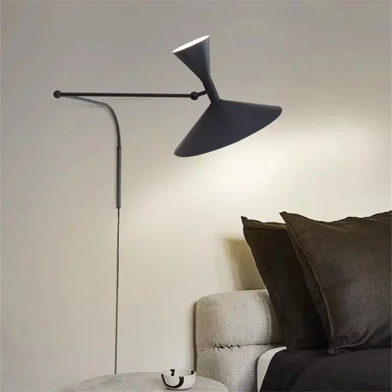 Afralia™ Industrial Design Rotatable Wall Sconce Lamp for Living Room and Bedroom