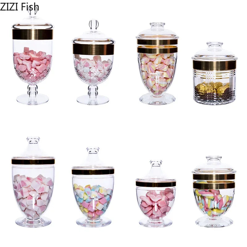 Afralia™ Acrylic Candy & Spice Jar Set for Kitchen Food Storage