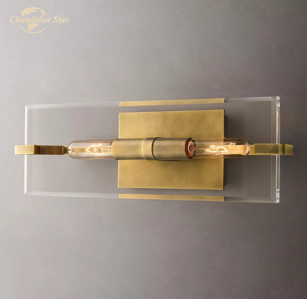 Afralia™ Modern Glass Wall Sconces | Marbuzet Linear Bedroom Living Room Lighting