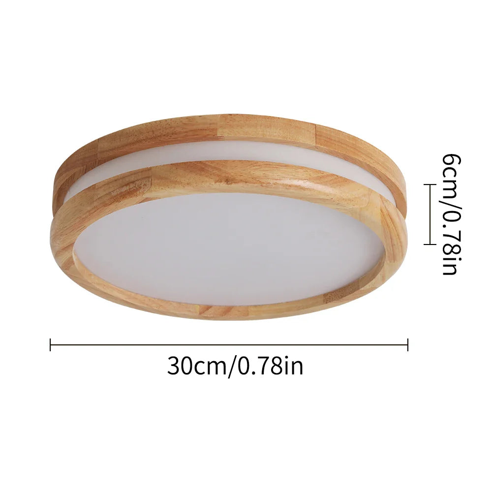 Afralia™ Modern Wooden LED Ceiling Lamp Minimalist Chandelier Pendant Light for Aisle, Bedroom, Corridor