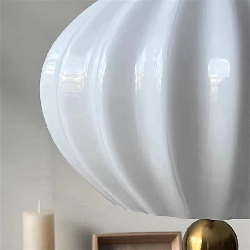 Afralia™ Lilli White Glass Pendant Lamp: Japanese Style Post-Modern Hanging Light