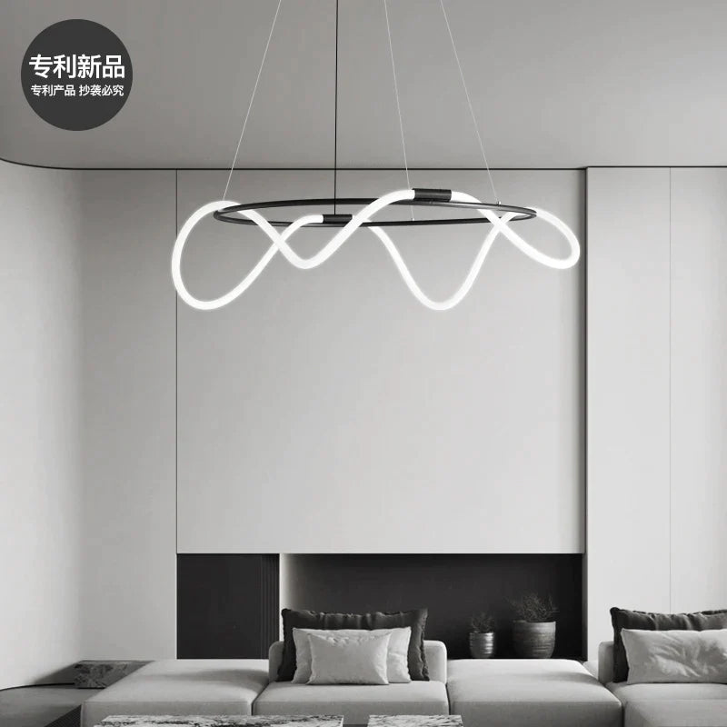 Afralia™ Luxe Ring Chandelier: Modern, Simple, Elegant Lighting for Home, Restaurant, and Bar