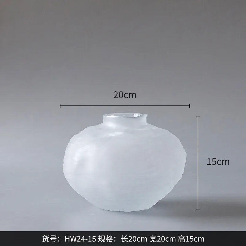 Afralia™ Glass Pleats Vase for Hydroponics and Flower Arrangement