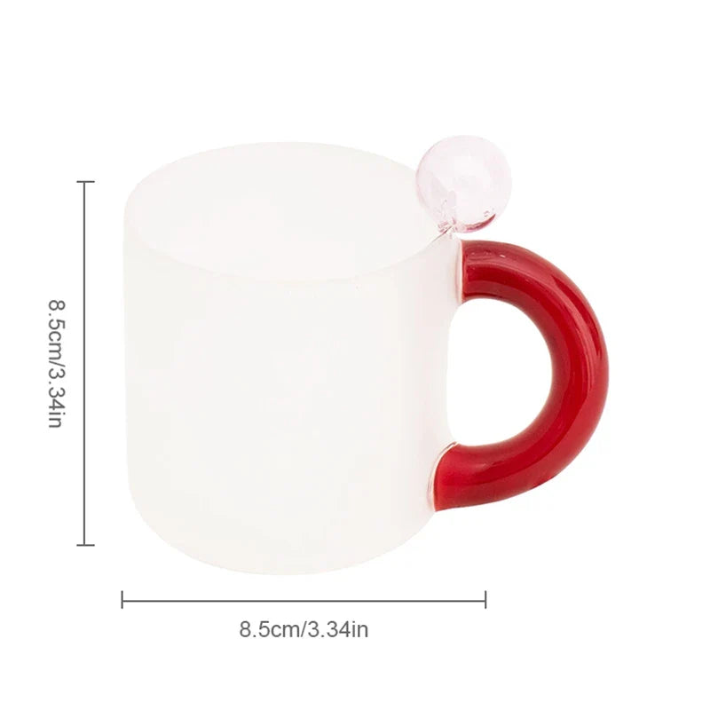 Afralia™ Colorful Glass Mug Set 350ml