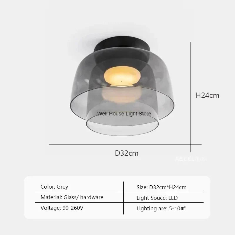 Afralia™ Glass Ceiling Chandelier - Luxury Nordic LED Ceiling Lamp