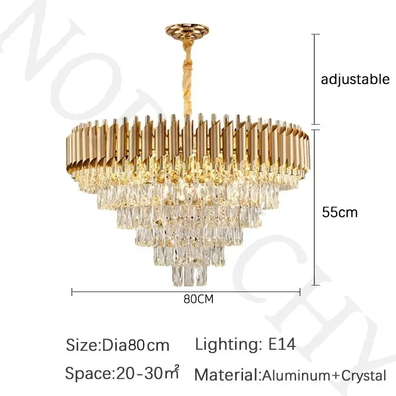 Afralia™ Modern Crystal Ceiling Chandelier LED Pendant Lamp for Home Decor Lighting
