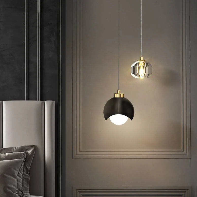 Afralia™ Crystal Round Chandelier: Luxury Modern Nordic Master Bedroom Pendant Lamp