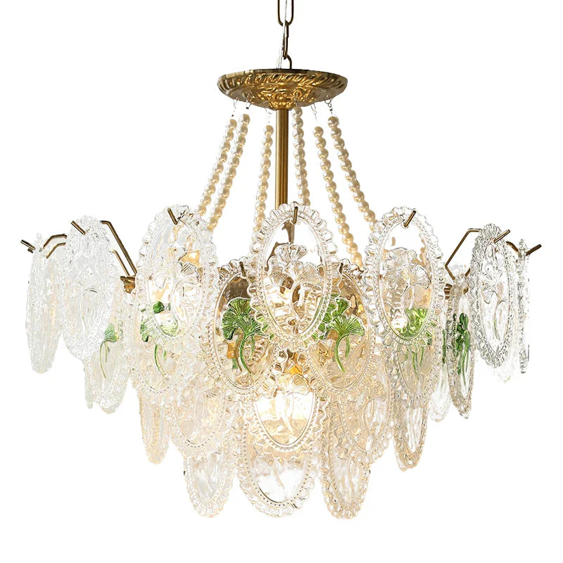 Afralia™ Glass Dining Room Chandelier: Retro French Style for Living & Master Bedroom