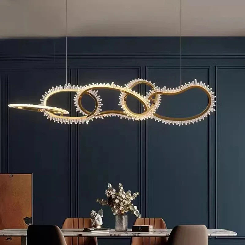 Afralia™ Modern LED Pendant Light Chandeliers for Living and Dining Room Lighting