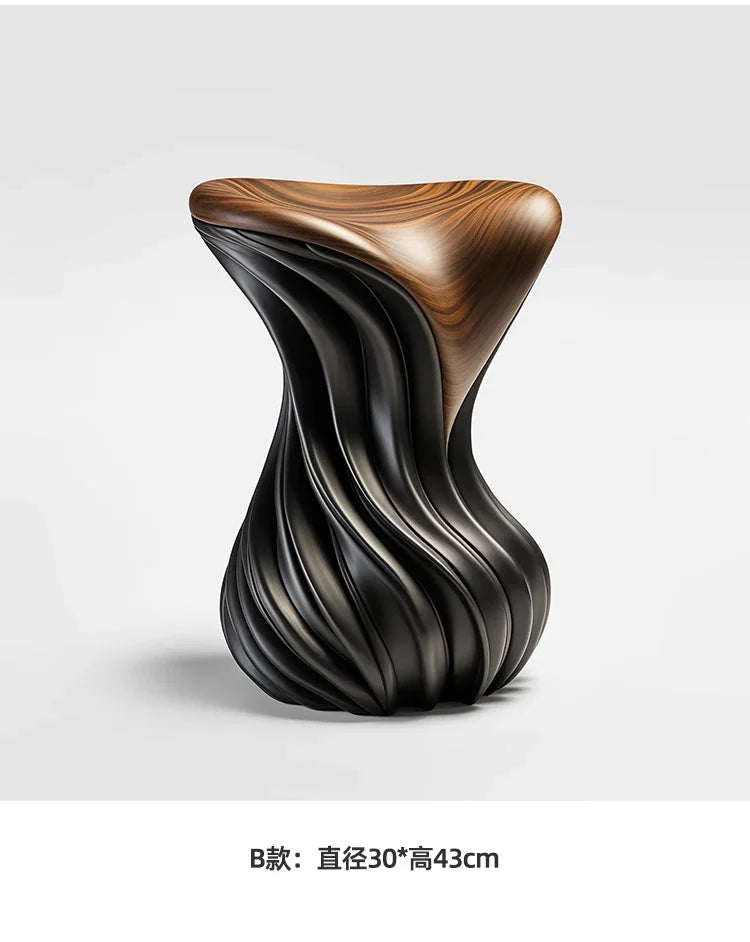 Afralia™ Solid Wood Walnut Sofa Side Corner Pier Table