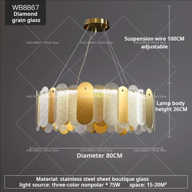 Afralia™ Postmodern Chandelier: LED Living Room Diningroom Bedroom Clothing Store Light