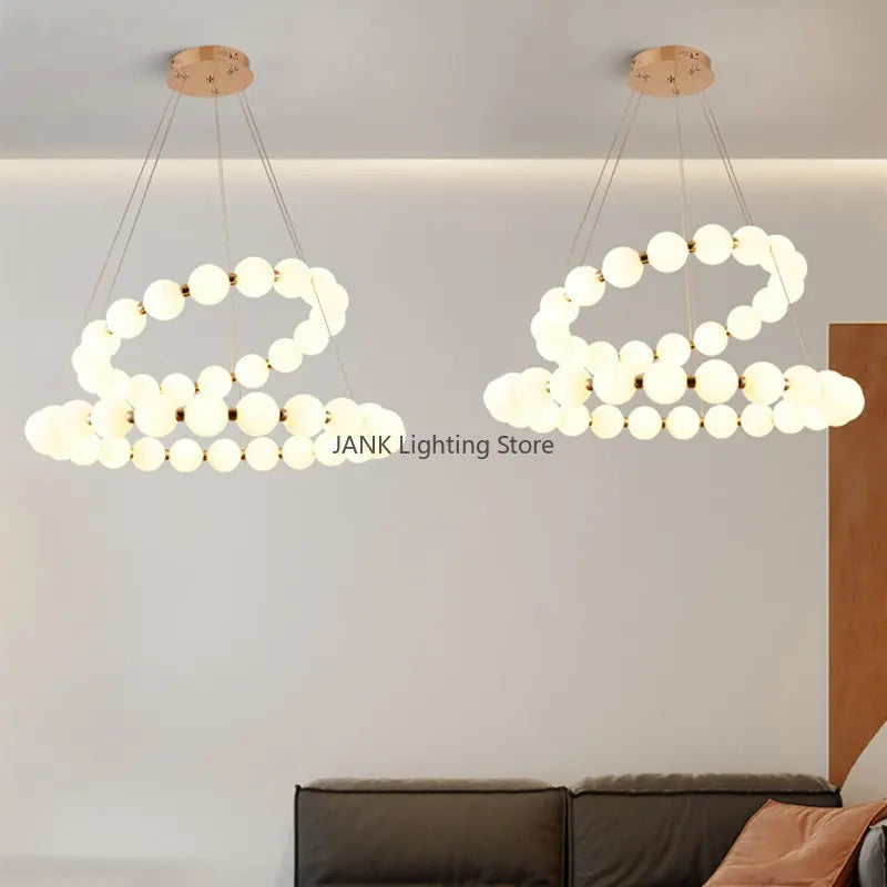 Afralia™ Nordic Magic Beans Pendant Double Layer LED Chandelier for Home Improvement