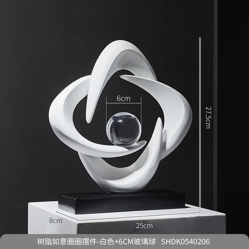 Afralia™ Abstract Resin Sculpture Figurine for Home Decor & Table Centerpiece