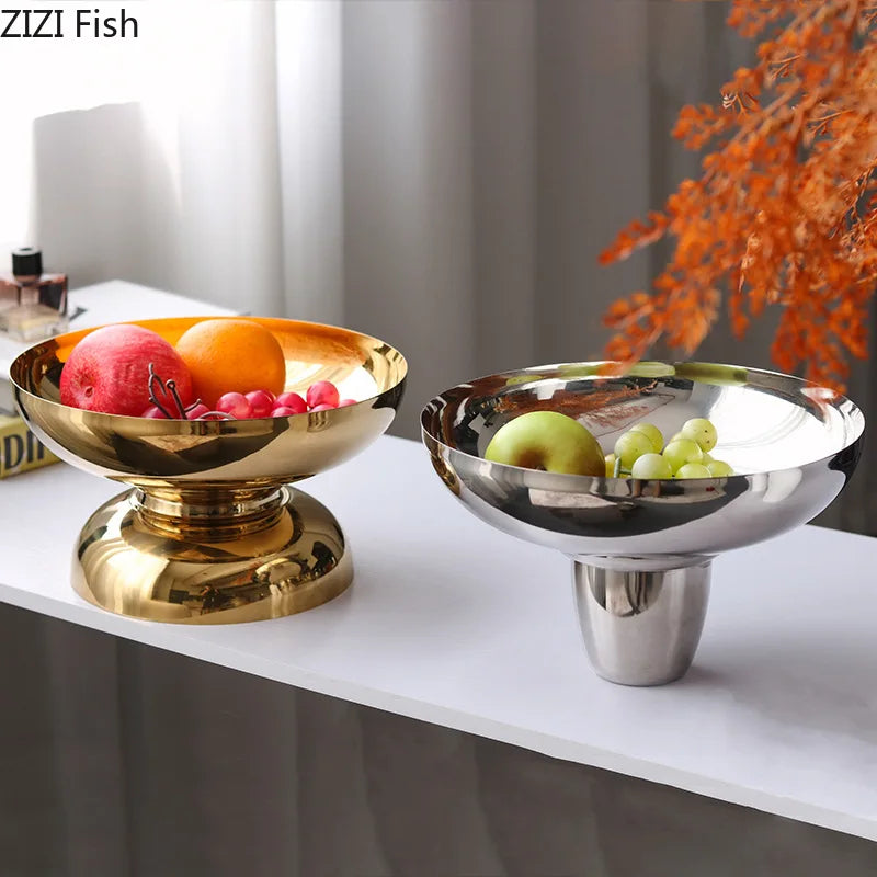 Afralia™ High-Legged Fruit Bowl Tray for Living Room Coffee Table & Snacks