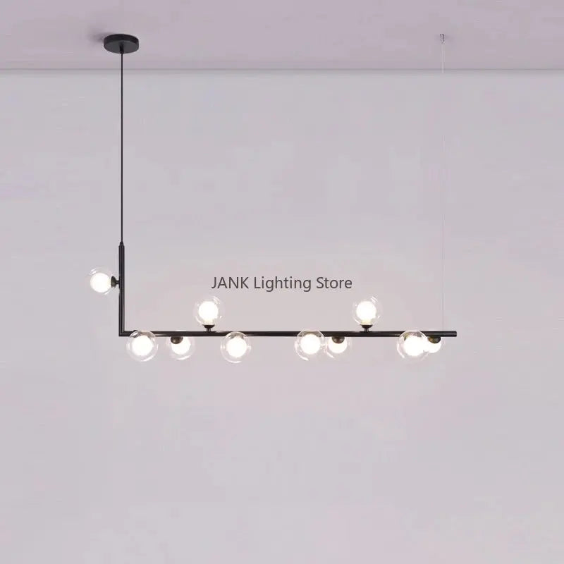 Afralia™ Double Glass Shade Pendant Light: Nordic Minimalist Design, LED Lamp for Living Room, Restaurant