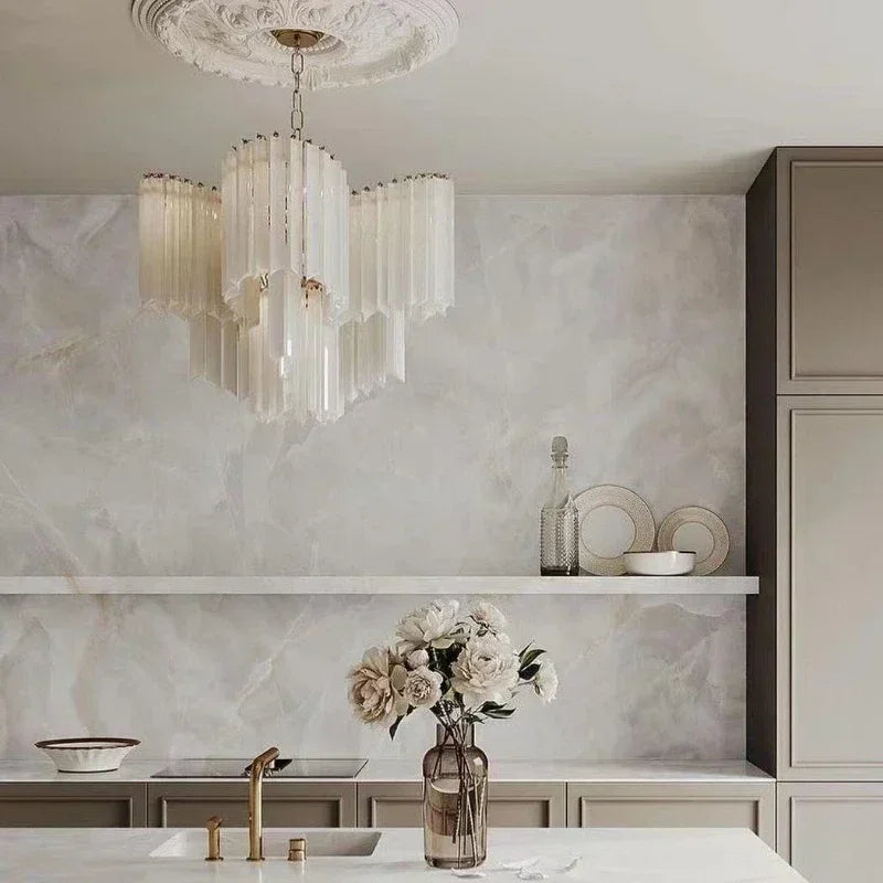 Afralia™ Classic Glass Pendant LED Chandelier for Elegant Indoor Home Decor