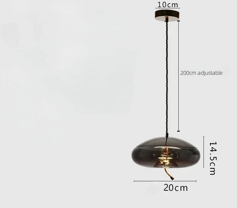 Afralia™ Modern LED Glass Chandelier for Living Room Bedroom Kitchen Pendant Lamp