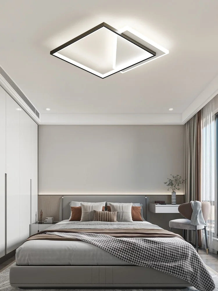 Afralia™ Geometric LED Ceiling Lamp | Modern Nordic Bedroom Study Light